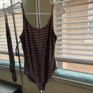 Out from Under Striped Bodysuit